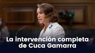 Intervenci贸n de Cuca Gamarra (PP) y las r茅plicas de Pedro S谩nchez