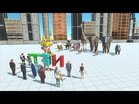 ⚡MODERN HUMANS VS MODERN MAMMALS - Animal Revolt Battle Simulator