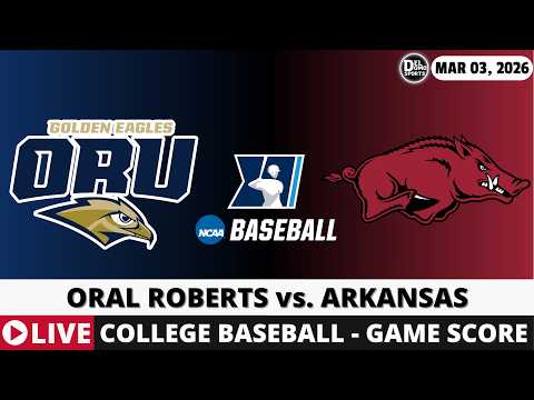 ORAL ROBERTS VS ARKANSAS ⚾ College Baseball Game Score Radio Play-by-Play