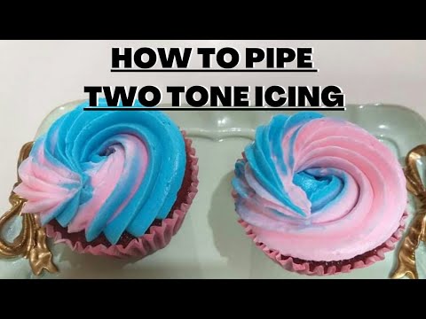 How to pipe Two tone icing