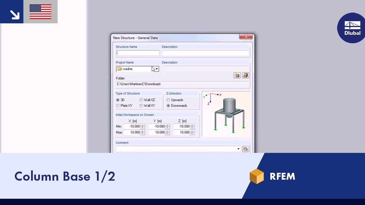 Dlubal RFEM - Column Base 1/2