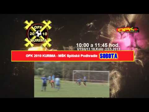 OFK 2010 KURIMA Program na víkend 11.-12.5.2013
