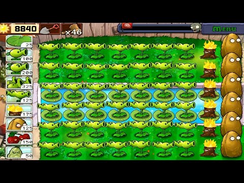 Plants vs Zombies: SPLIT PEA VS. ALL ZOMBIES - Last Stand Endless
