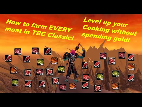 Where to Farm EVERY TYPE OF MEAT for Cooking in TBC CLASSIC in 2 Minutes!