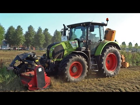 Mowing | Claas Arion 530 | Maaien op industrieterrein De Batterijen in Veenendaal | Lagerweij