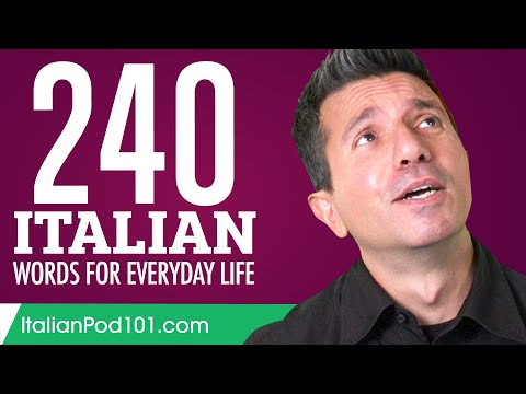 240 Italian Words for Everyday Life - Basic Vocabulary #12