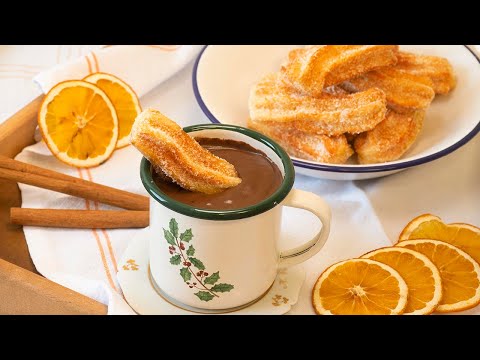 ¿Qué te parece? churros y chocolate para chuparse los dedos