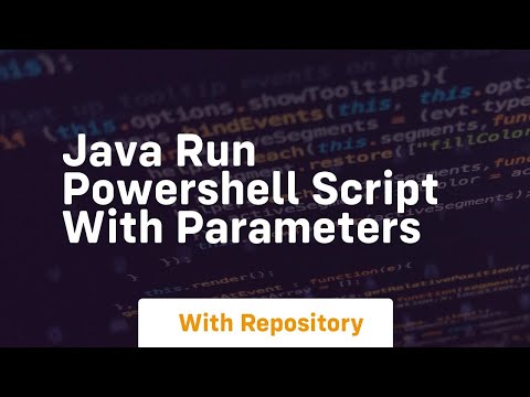 Java Run Powershell Script With Parameters