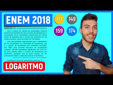 🛑LOGARITHM - 171 Enem 2018 - With the advancement in computer science, we are close to the moment