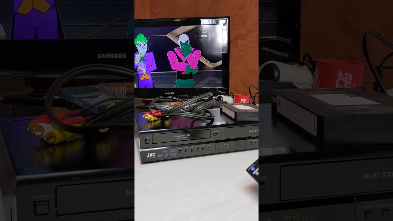 JVC DR-MV150B DVD VCR Combo VHS to DVD Recording HDMI 1080p Upscaling w/ Remote