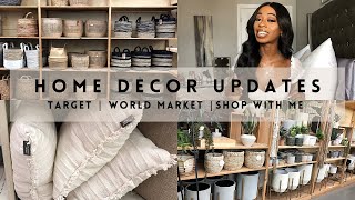 TARGET & WORLD MARKET HOME DECOR SHOP WITH ME + HAUL | MODERN HOME DECOR 2021