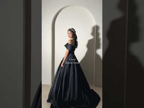 【TAKAMI BRIDAL】2 way Black Dress🤍Black Marronnier✨ #bride #wedding #花嫁 #韓国ドレス#ブラックドレス #ウェディング #ドレス