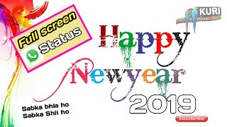 Download lagu Happy new year 2019 🍻🎈🎉🎊|| Full Screen WhatsApp status || KURI Love Birds 🕊🕊 mp3