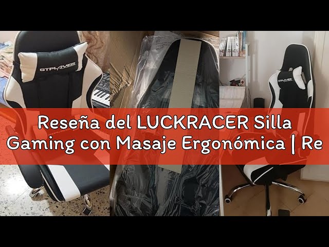 Vídeo relacionado con LUCKRACER Silla Gaming con Masaje Ergonómica | Reposapiés y Reposacabezas Retráctil | Soporte 150 kg | Oficina y Hogar | Color Blanco