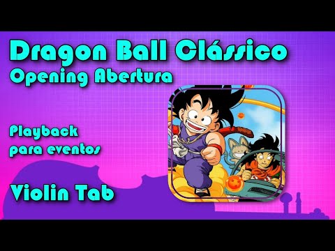 Dragon Ball Opening Abertura playback Violin Tab Tutorial