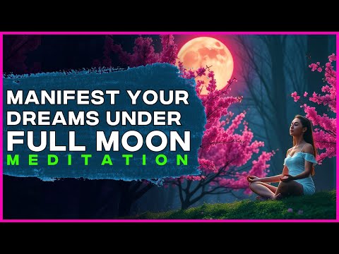 Manifest Your Dreams Under the Pink Full Moon 2025 : Guided Meditation with Affirmations  #fullmoon