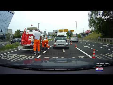 Driving through Karlovac from north to south