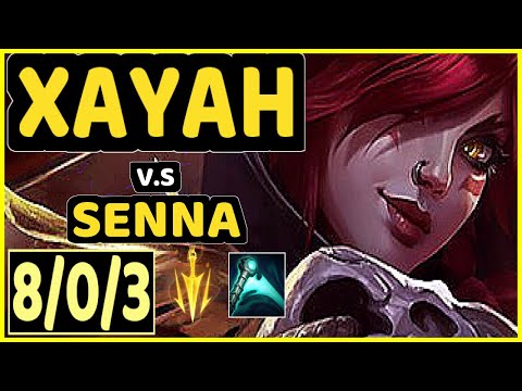 CODY SUN (XAYAH) vs SENNA - 8/0/3 KDA BOTTOM ADC GAMEPLAY - NA Ranked GRANDMASTER