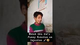 Download lagu Funny Reaction of Boy Scared of Injection | Viral Video #injection #funnyvideo #reaction #shorts mp3