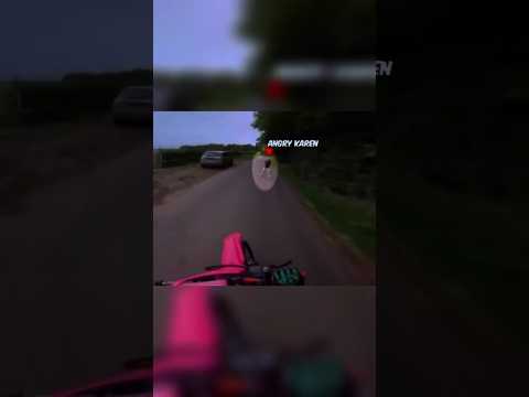 She Tried To Block Me! 😱 #karen #fail #biker