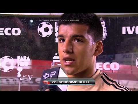 Nota Rulli. Argentinos Jrs 1 - Estudiantes 0. Torneo Inicial 2013. Fútbol Para Todos.