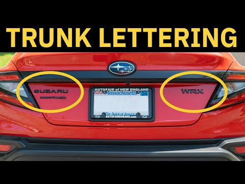 2022+ Subaru WRX Black Trunk Lettering Installation