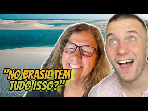 MÃE GRINGA reagindo a 10 lugares MAIS INCRÍVEIS do Brasil!