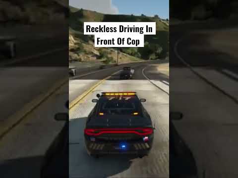 Reckless Driving In Front Of Cop in GTA 5 #shorts