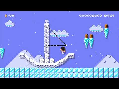 ˜ FROZEN HARBOR ˜ by ~ SMH ~ - Super Mario Maker 2 - No Commentary 1bz
