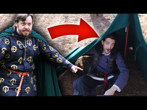 A medieval cloak TENT?!  Camping and sleeping for the Medieval Adventurer