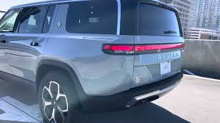 2024 Rivian R1S quad motor in limestone