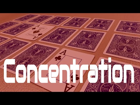 How to Play Concentration - a memory matching card game