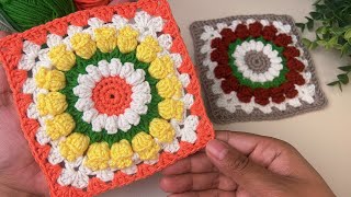 How to crochet square pattern ,easy &unique for beginners