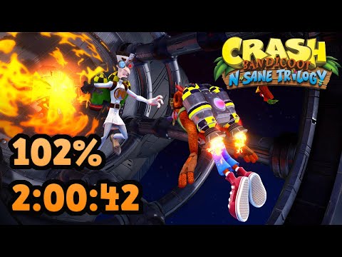 Crash Bandicoot N. Sane Trilogy Speedrun - Crash 2 (102%) in 2:00:42