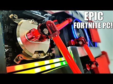 Fortnite PC - THE ULTIMATE Custom Water Cooled Gaming PC Build Time Lapse  - DIY Tactical Shotgun
