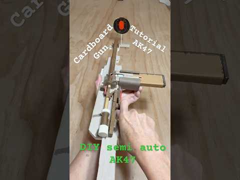 🔫Cardboard gun tutorial 🔫 🔫DIY semi auto ak47 #cardboardgun #tutorial #cardboard #craft #airsoft