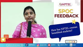 Students are encouraged to enroll in new domains | NPTEL SPOC Testimonials
