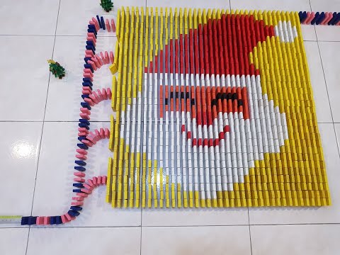 5 minutes of satisfying domino falling video