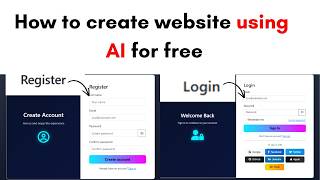 Create a Stunning Login & Registration Page Using FREE AI Tools (Step-