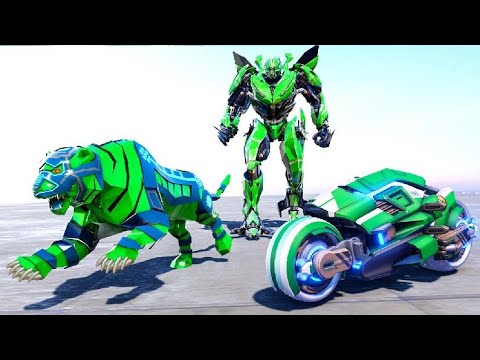 Lion Robot Transform Bike War - Android Gameplay