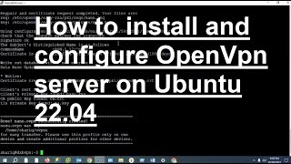 How to setup openvpn server on ubuntu