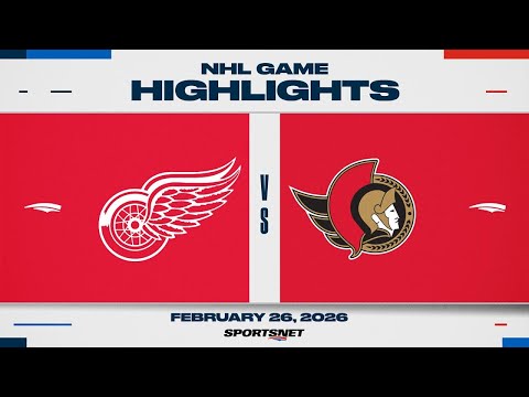 NHL Highlights | Red Wings vs. Senators - February 26, 2026