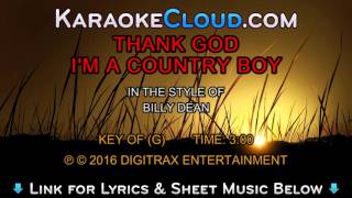 Billy Dean - Thank God I&#39;m A Country Boy (Backing Track)