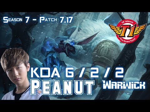 SKT T1 Peanut WARWICK vs SHACO Jungle - Patch 7.17 KR Ranked