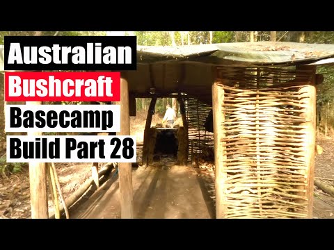 Australian Bushcraft Basecamp Build Part 28 [Oh,the humanity,it's a terrific crash..without coffee!]