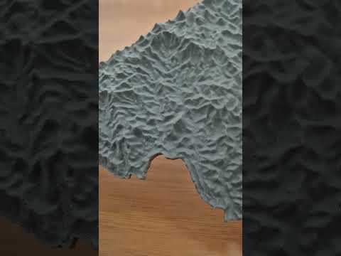 Modelagem do relevo de Lajinha-MG a partir de dados geoespaciais  #impressao3d #relevo #topografia