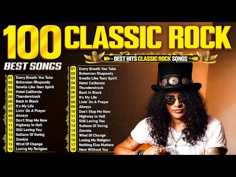 Top 500 Classic Rock Songs Of All Time 🔥 Guns N' Roses, Metallica, Queen, AC/DC, Aerosmith, Bon Jovi