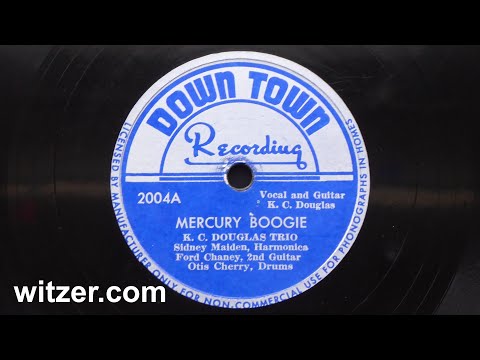 MERCURY BOOGIE - K.C. DOUGLAS TRIO (1948) on Down Town 78RPM (Blues David Lindley Steve Miller)