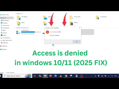 ✅ 2025 FIX -Access is denied in windows 10/11 | Local drive is not accessible In Windows 10/11