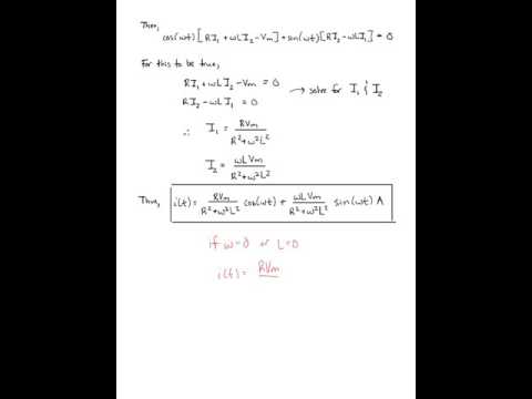 Sinusoidal Steady-State Analysis Part 1: Differential Equations in Time Domain
